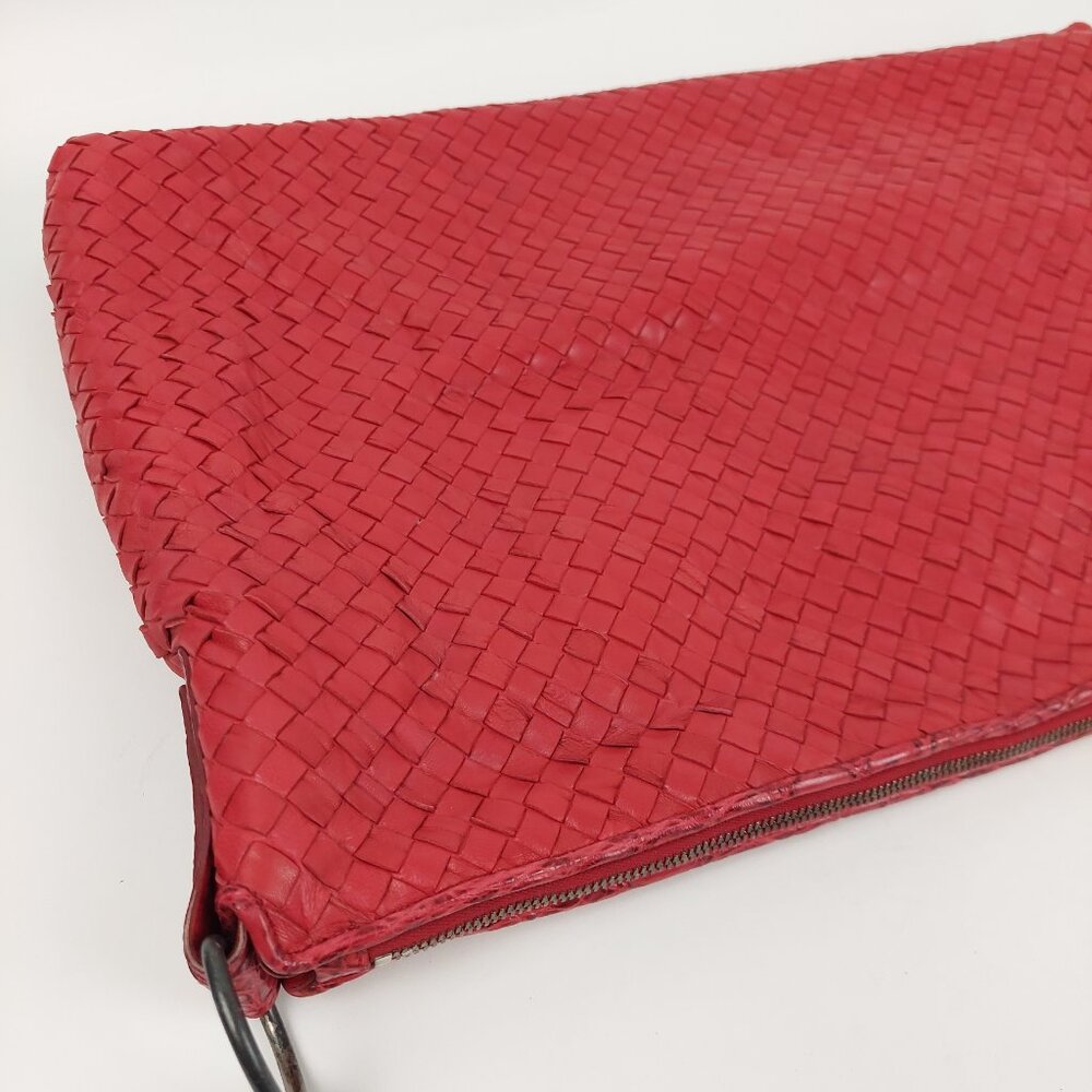 SOLD Bottega Veneta Red Intrecciato Woven Nappa Torchon Oversized Hobo Bag - Picture 4 of 16